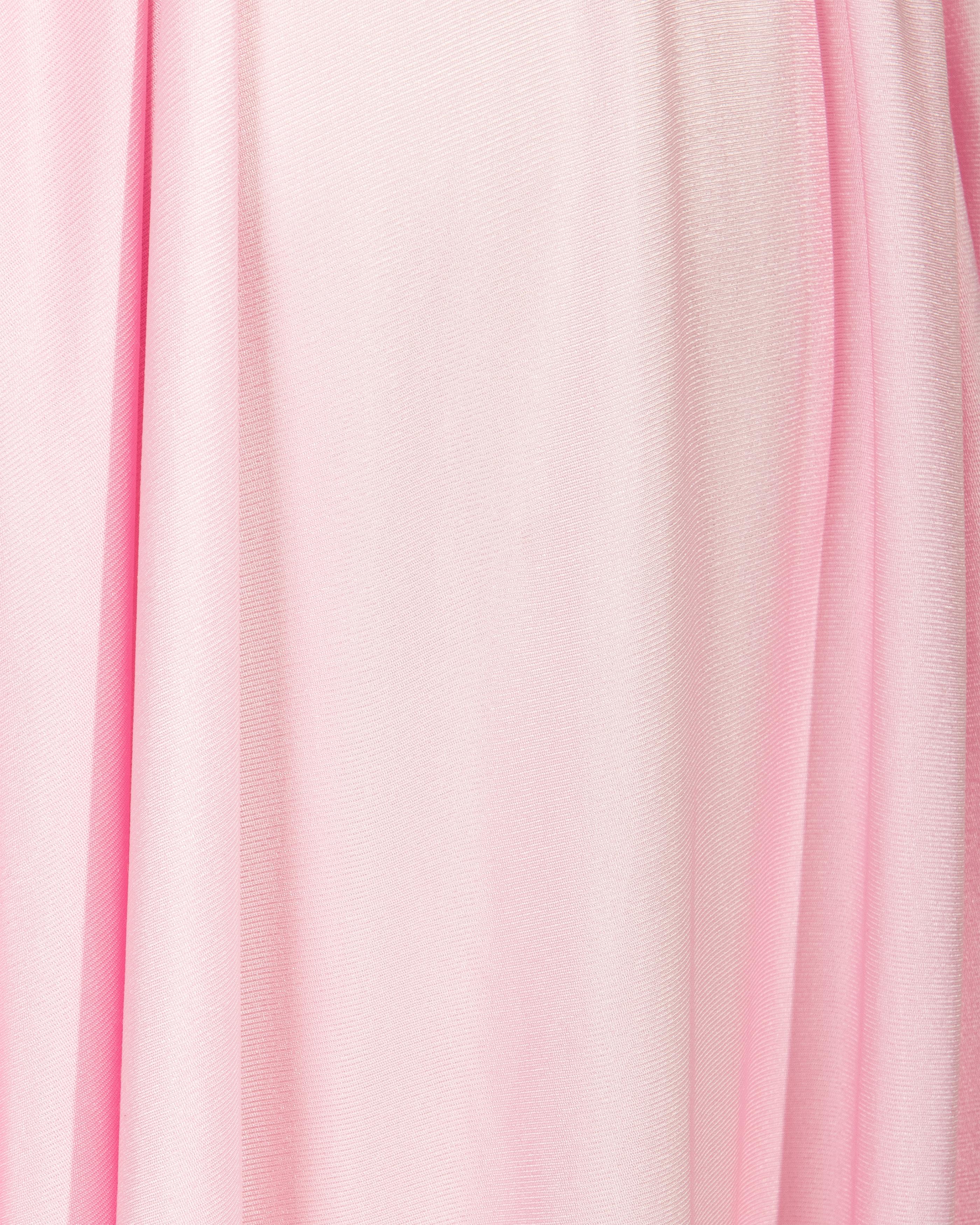 S/S 1995 Gianni Versace Pink Jersey Asymmetrical Mini Dress 5