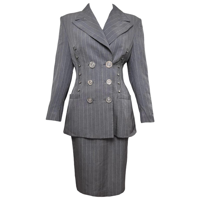 P/E 1995 Gianni Versace Gessato Grigio Gessato Medusa Medaglione