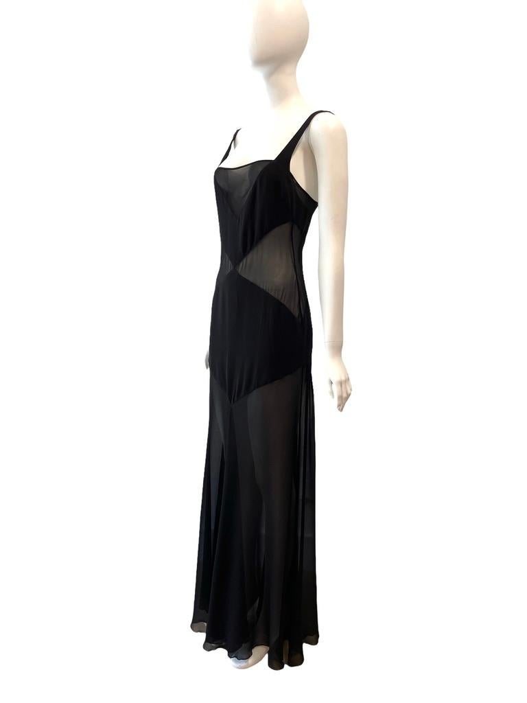 S/S 1995 GIANNI VERSACE Sheer Panels Silk Gown 
Silk
Made in Italy
Condition: Excellent
Bust: 30