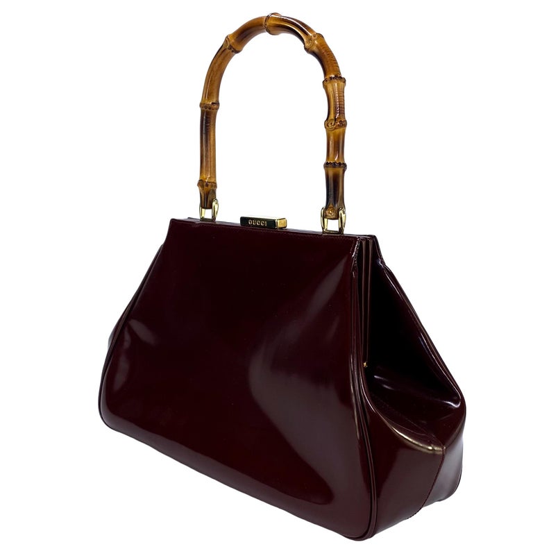 S/S 1995 Gucci by Tom Ford Debut Patent Leather Burgundy