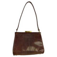 S/S 1995 Gucci by Tom Ford Tan Lizard Skin Top Handle Mini Bag
