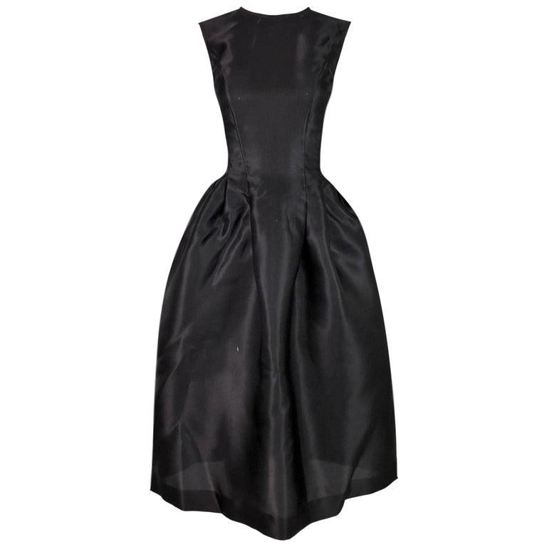 S/S 1995 Gucci Tom Ford Runway Sheer Black Silk Gauze 1950's Audrey Dress 38