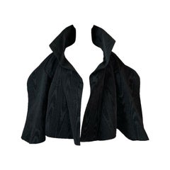 S/S 1995 John Galliano Runway Black Moire 'Misia Diva' Cropped Jacket