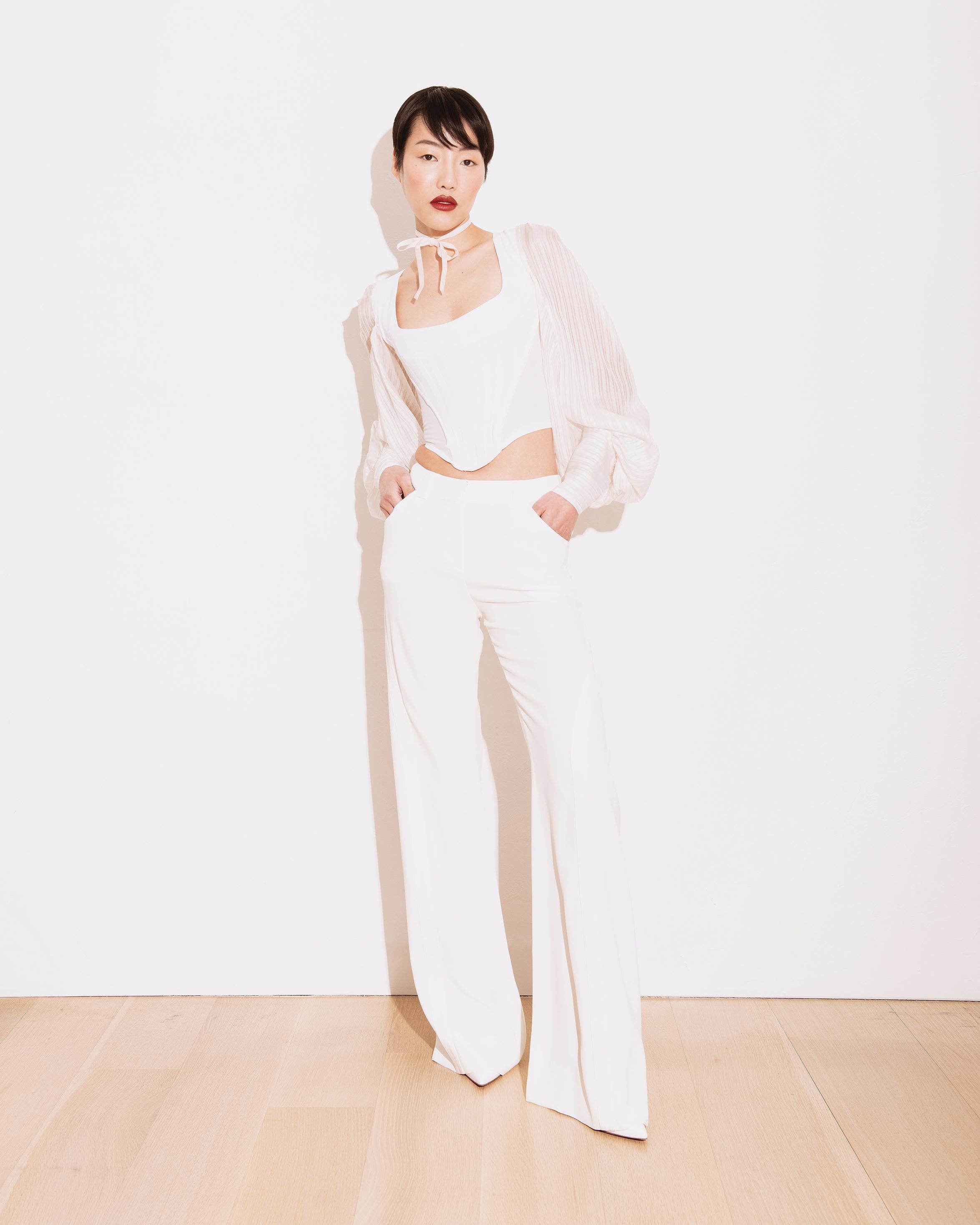 S/S 1995 Vivienne Westwood White Bishop Sleeve Corset Top 2