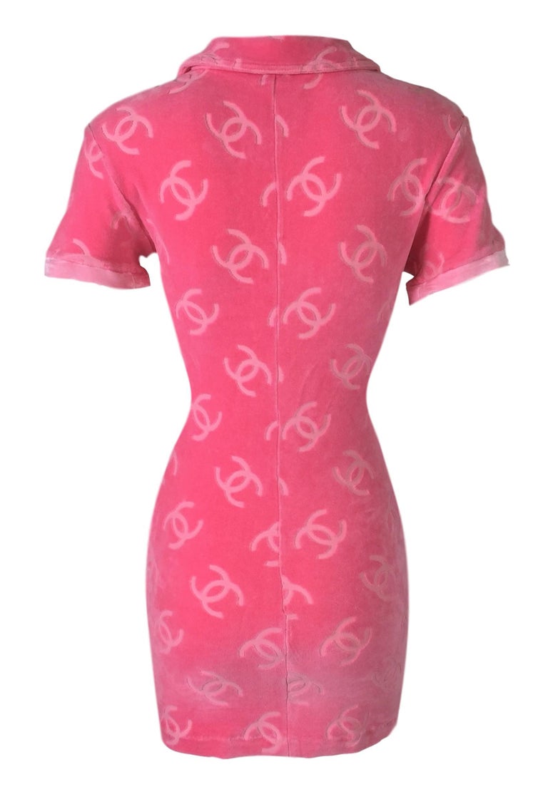 chanel pink mini dress Chanel 2023 Mini Dress - Pink Dresses, Clothing - CHA1360360