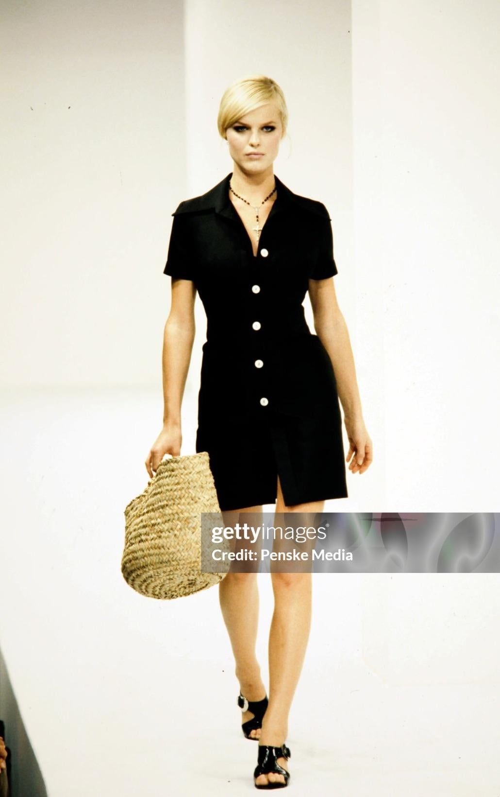 S/S 1996 Dolce & Gabbana Brown Silk Taffeta Collared Pocket Mini Dress For Sale 1