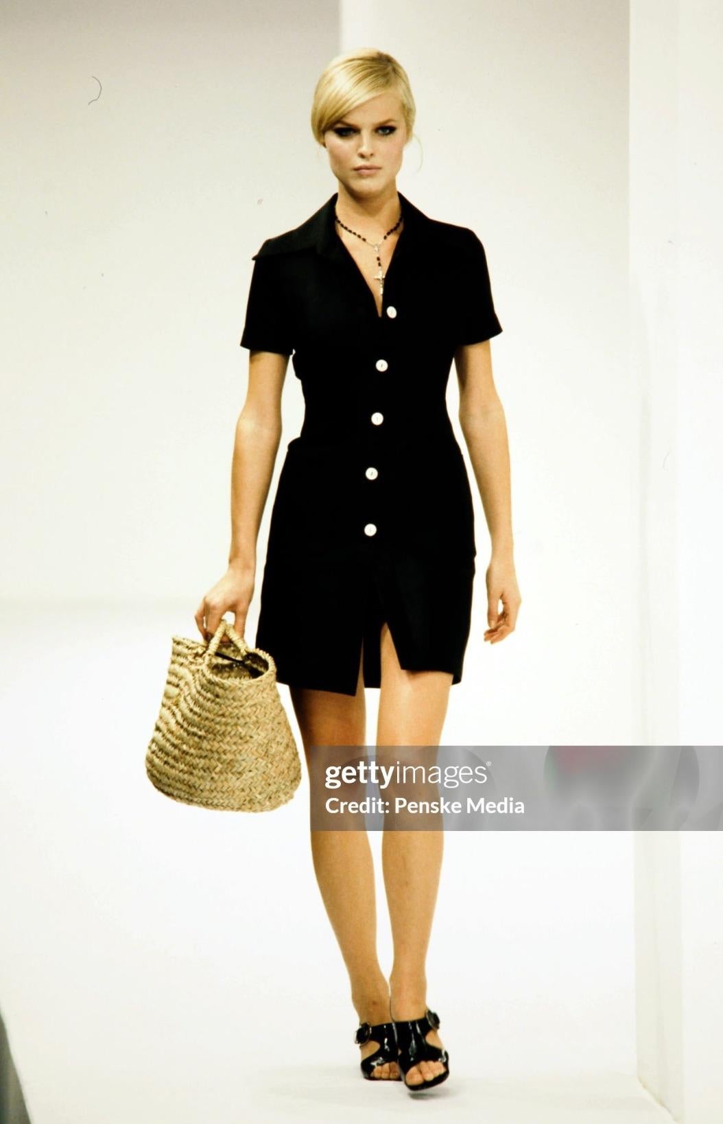 S/S 1996 Dolce & Gabbana Brown Silk Taffeta Collared Pocket Mini Dress For Sale 2