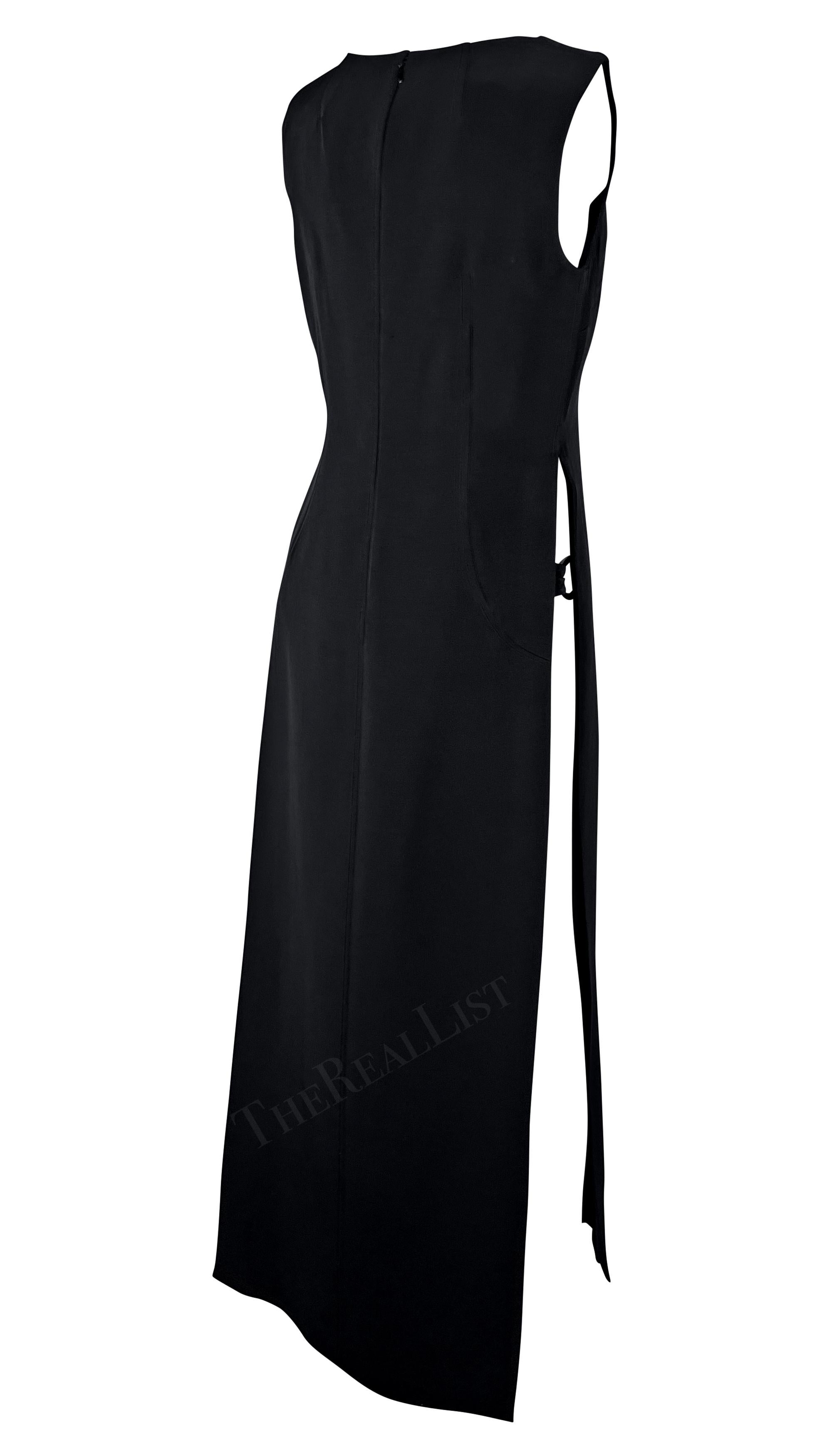 S/S 1996 Dolce & Gabbana Runway Ad High Slit Sleeveless Maxi Dress Ring Set 6