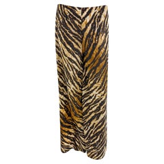 S/S 1996 Dolce & Gabbana Runway Sheer Tiger Print Oversized Wide Leg Pants