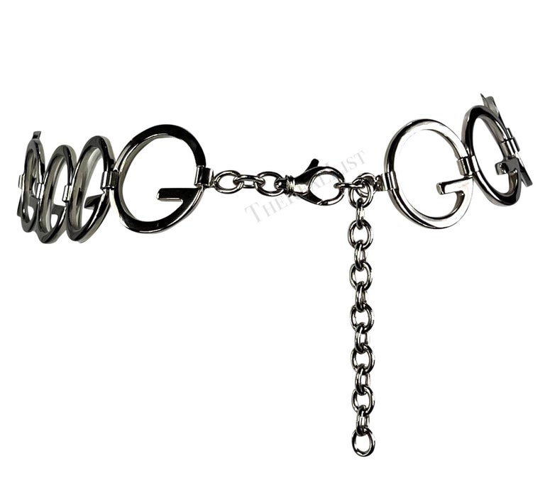 S/S 1996 Gucci by Tom Ford G Logo Chain Silver Metal Belt  display picture 3