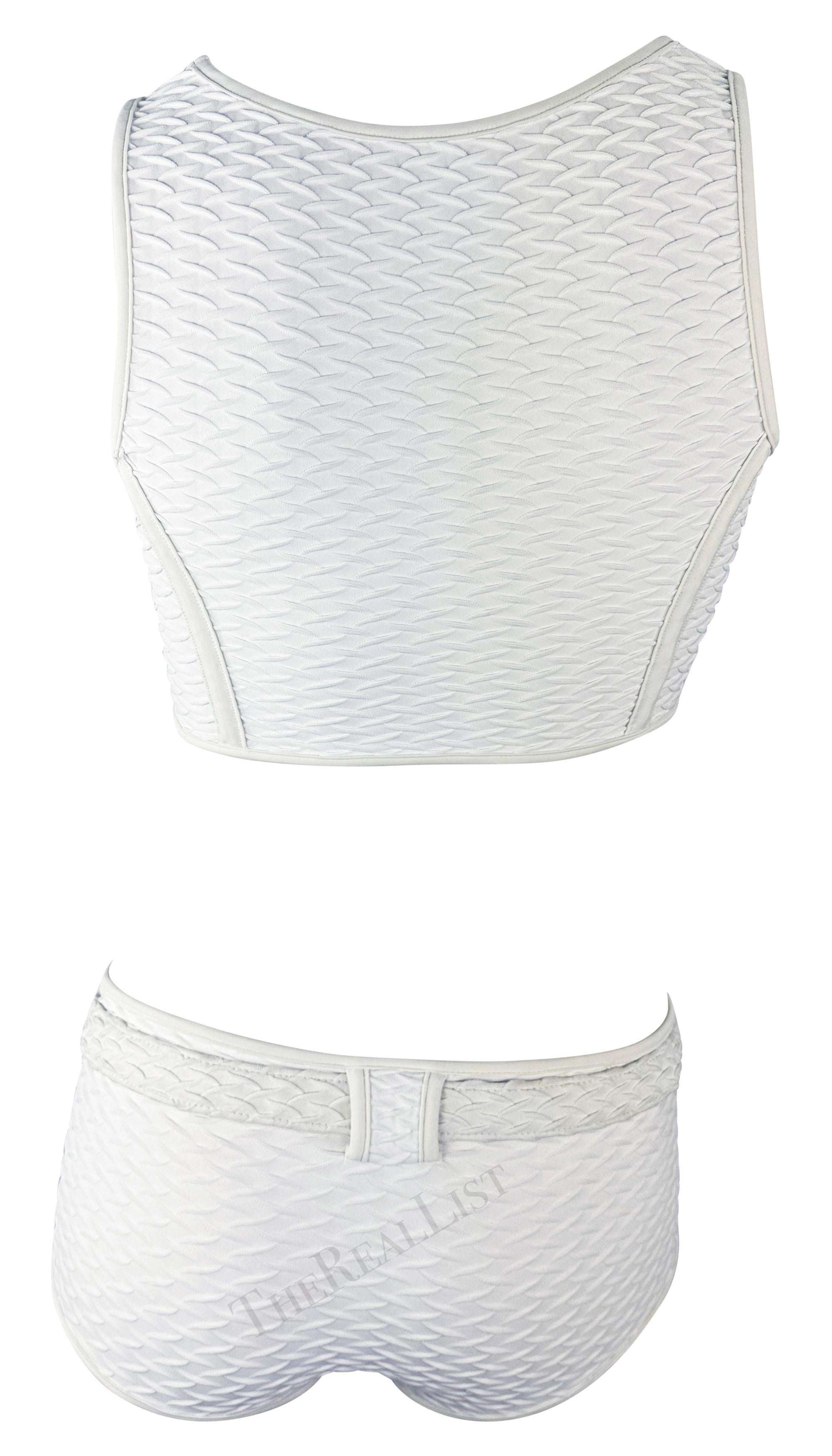 Women's S/S 1996 Gucci by Tom Ford GG Belted Bond Girl Two-Piece Swim Shorts Set For Sale