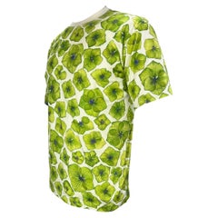 S/S 1996 Gucci by Tom Ford Men's White Green Poppy Print T-Shirt