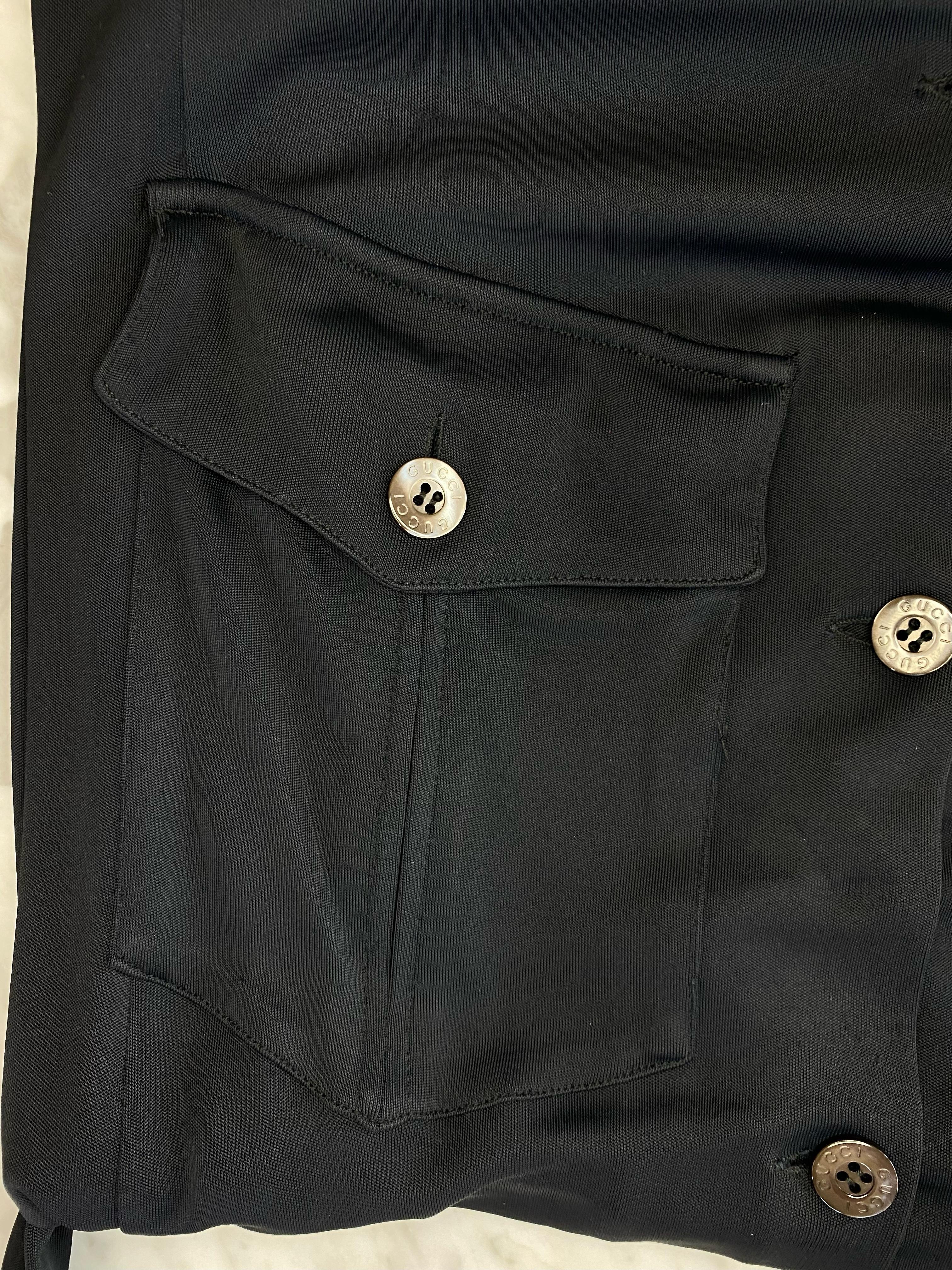 S/S 1996 Gucci by Tom Ford Nicole Kidman Maxi Vestido de Viscosa Azul Marino con Lazo en venta 6