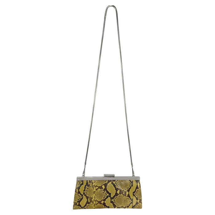 Gucci Python Tom Ford S/S 1996 Gucci by Tom Ford Runway Yellow Genuine Python Skin Chain ...