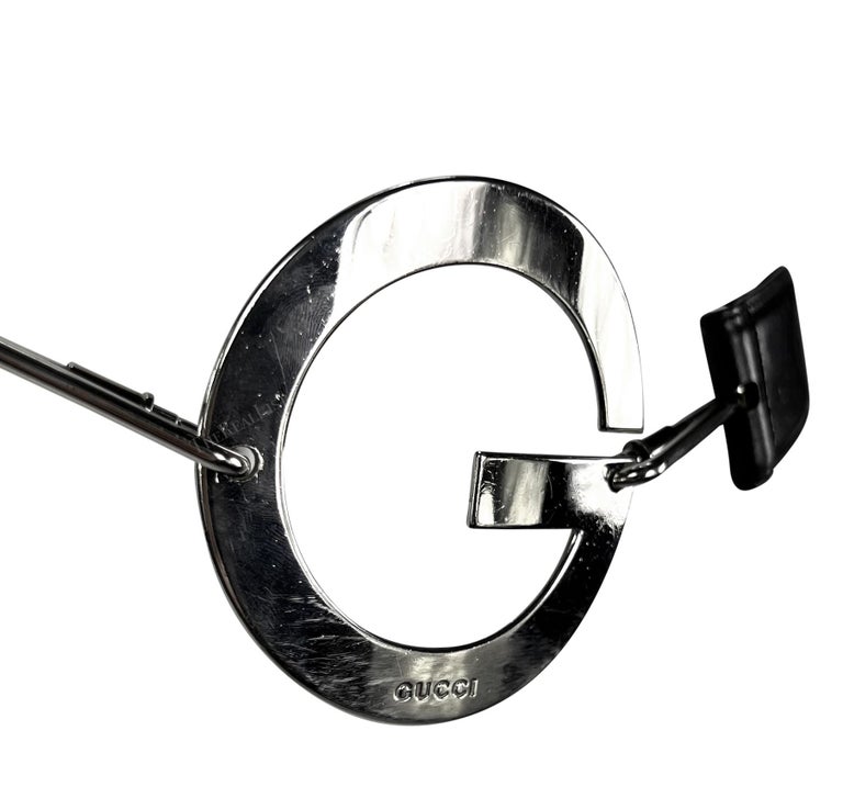 S/S 1996 Gucci by Tom Ford Silver Round G Medallion Buckle  display picture 1