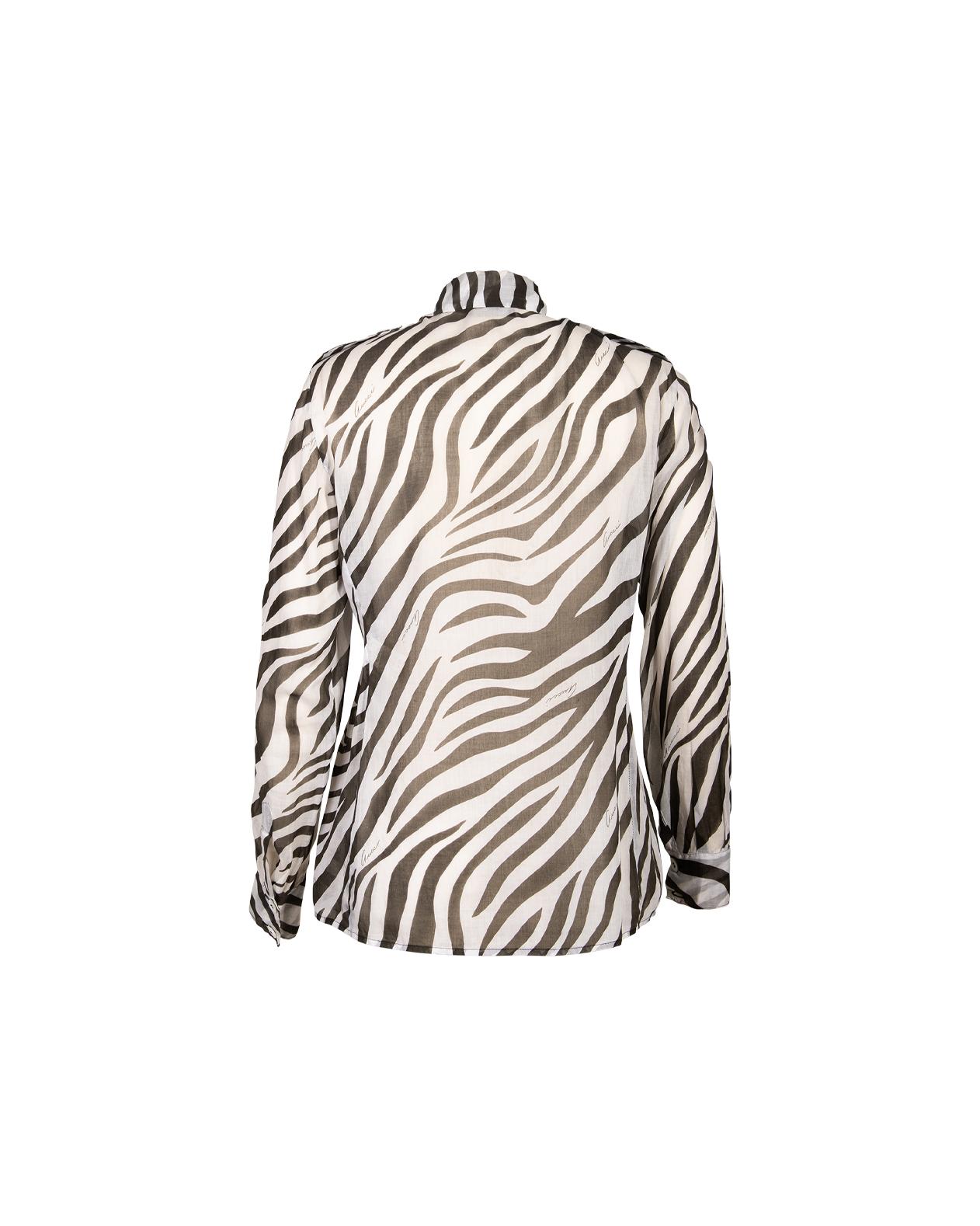 Women's S/S 1996 Gucci by Tom Ford Zebra Print Cotton Top