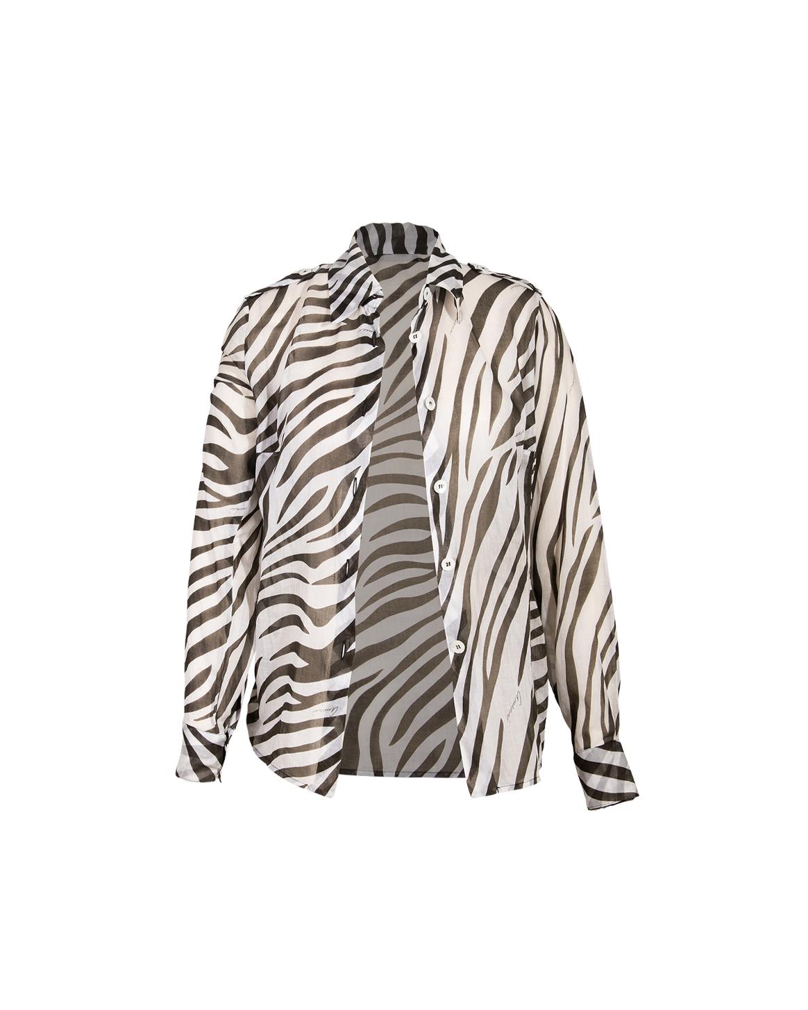 S/S 1996 Gucci by Tom Ford Zebra Print Cotton Top 1