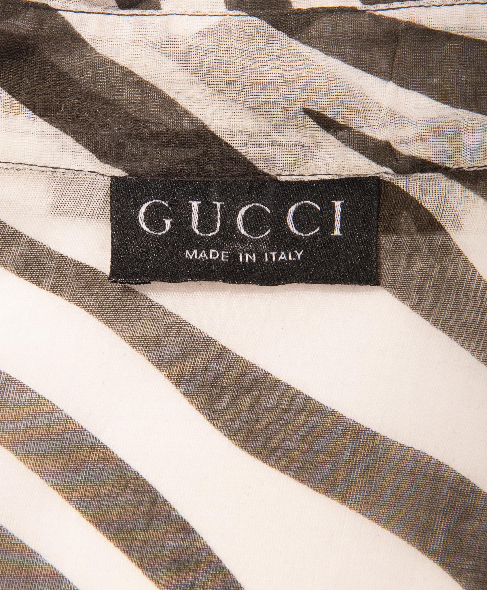 S/S 1996 Gucci by Tom Ford Zebra Print Cotton Top 4