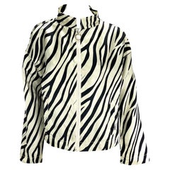 S/S 1996 Gucci by Tom Ford Zebra Print Zip Wind Breaker Jacket