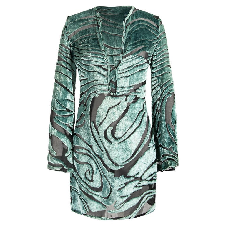 gucci green velvet dress Saloni London main image 0