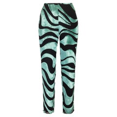 S/S 1996 Gucci Teal Velvet Burnout Pants