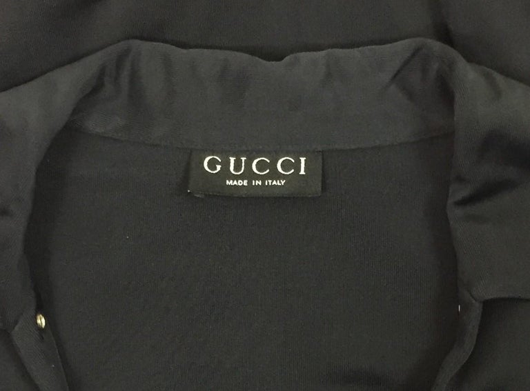 S/S 1996 Gucci Tom Ford Black Corset Plunging Tunic Micro Mini Dress ...