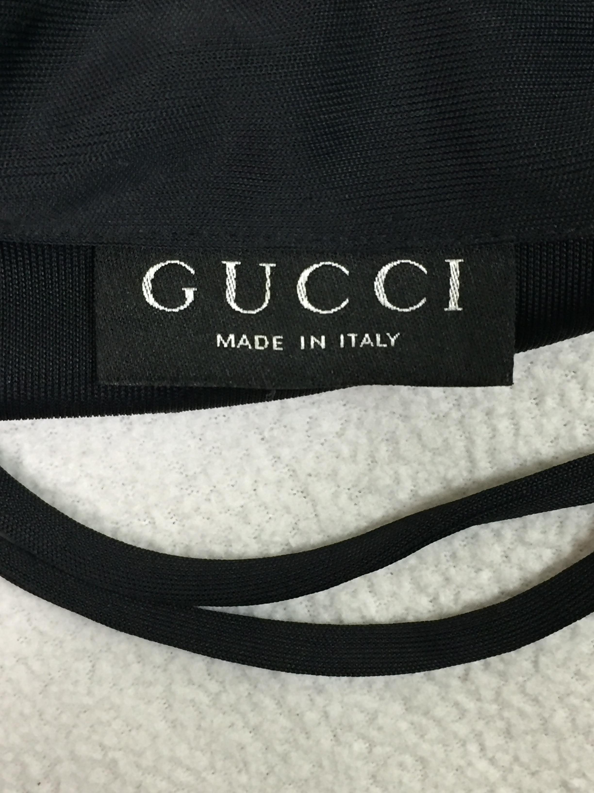 Women's S/S 1996 Gucci Tom Ford Black Corset Plunging Tunic Micro Mini Dress Logo Belt M