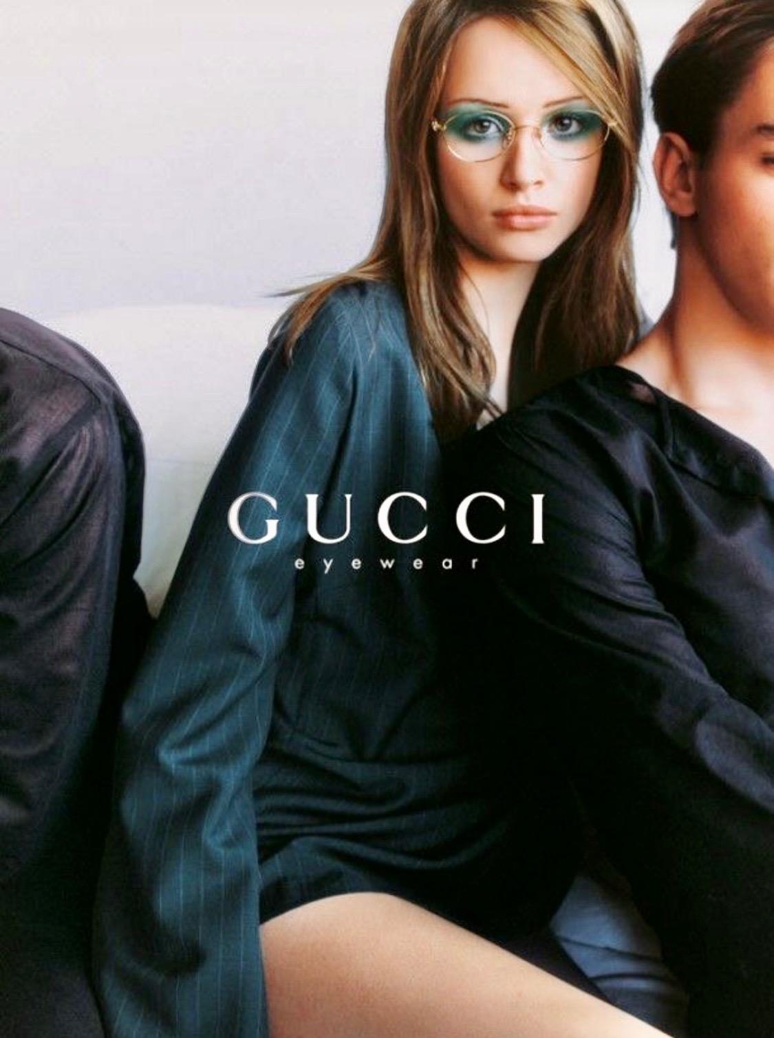 Black S/S 1996 Gucci Tom Ford Pinstripe Mini Tunic Runway Dress with GG Clasp