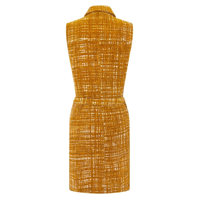 S/S 1996 Prada 'Ugly Chic' Orange Tweed Belted Sleeveless Dress For Sale at 1stDibs S/S 1996 Prada 'Ugly Chic' Orange Tweed Belted Sleeveless Dress For Sale at 1stDibs