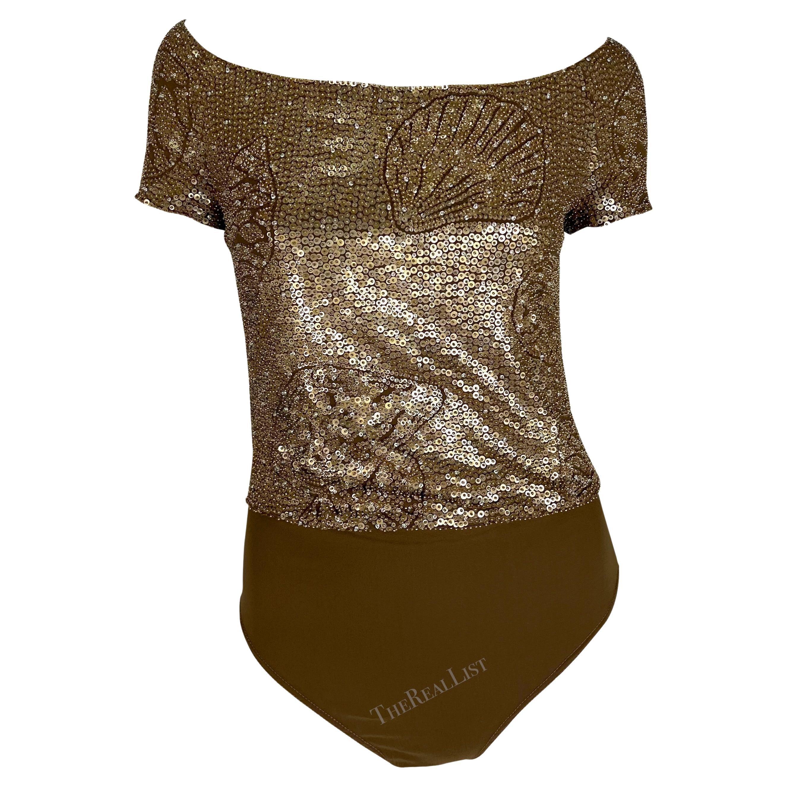 P/E 1996 Valentino Garavani Runway Set di perline e paillettes, body e gonna in raso in vendita 6