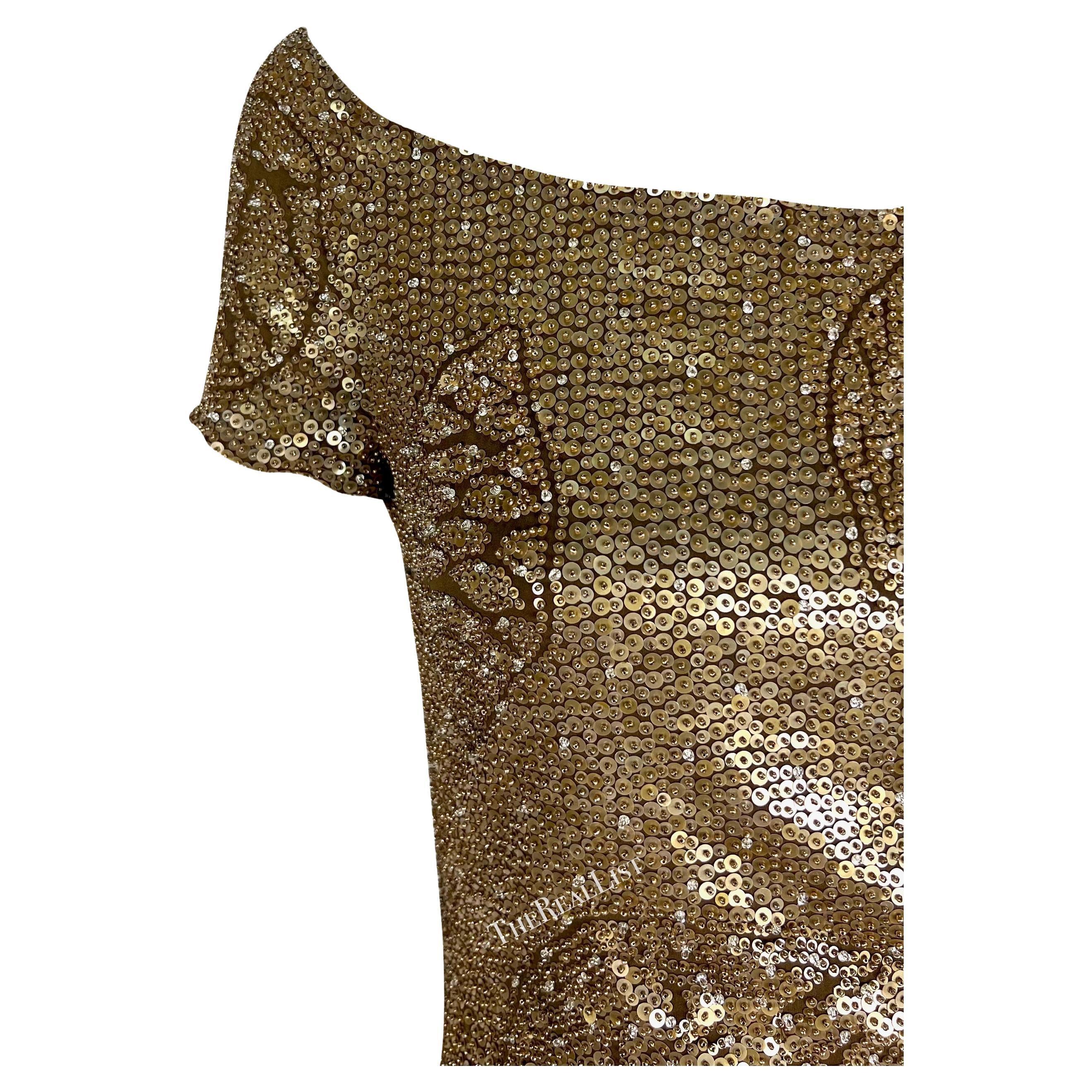 P/E 1996 Valentino Garavani Runway Set di perline e paillettes, body e gonna in raso in vendita 1