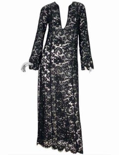 S/S 1996 Vintage Iconic Tom Ford for Gucci Black Lace Long Dress