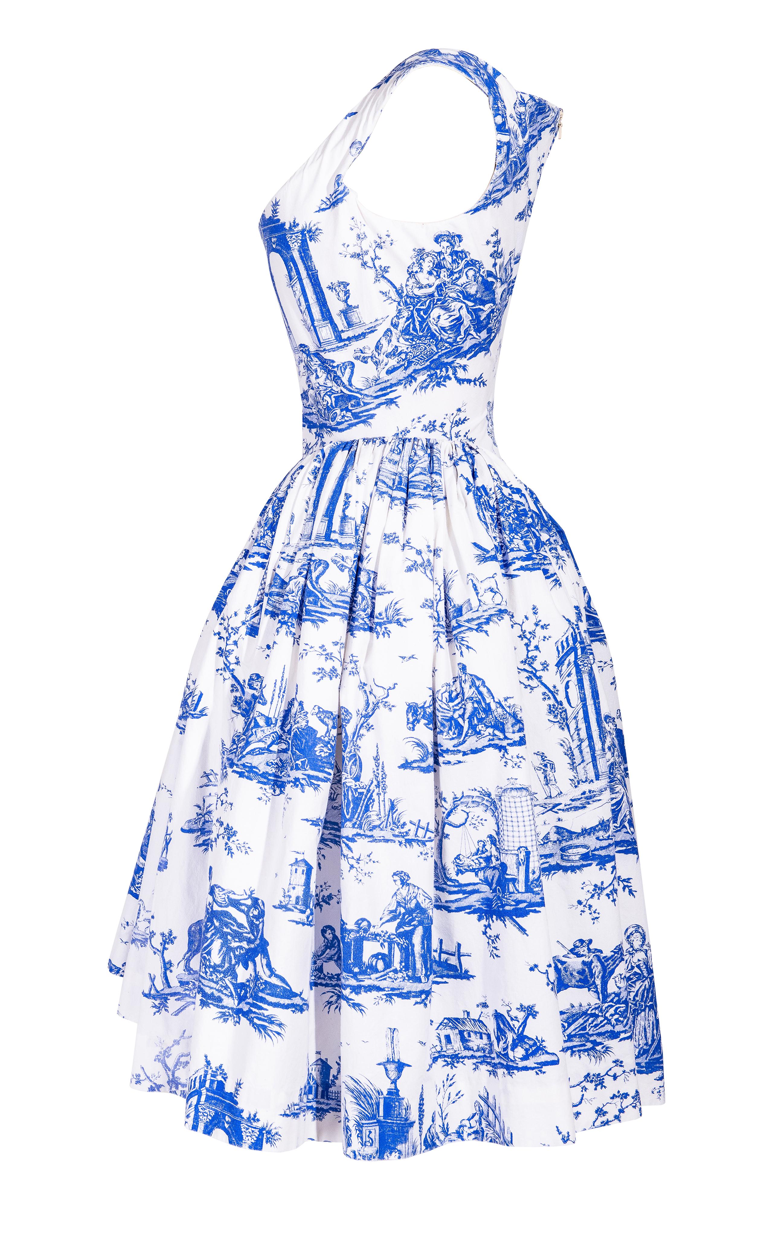 S/S 1996 Vivienne Westwood Toule de Jouy Print Dress In Good Condition In North Hollywood, CA