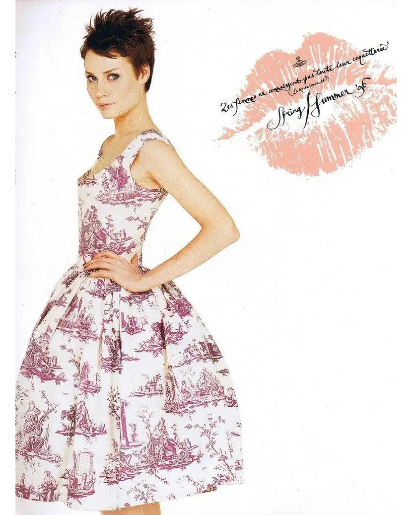 S/S 1996 Vivienne Westwood Toule de Jouy Print Dress 1