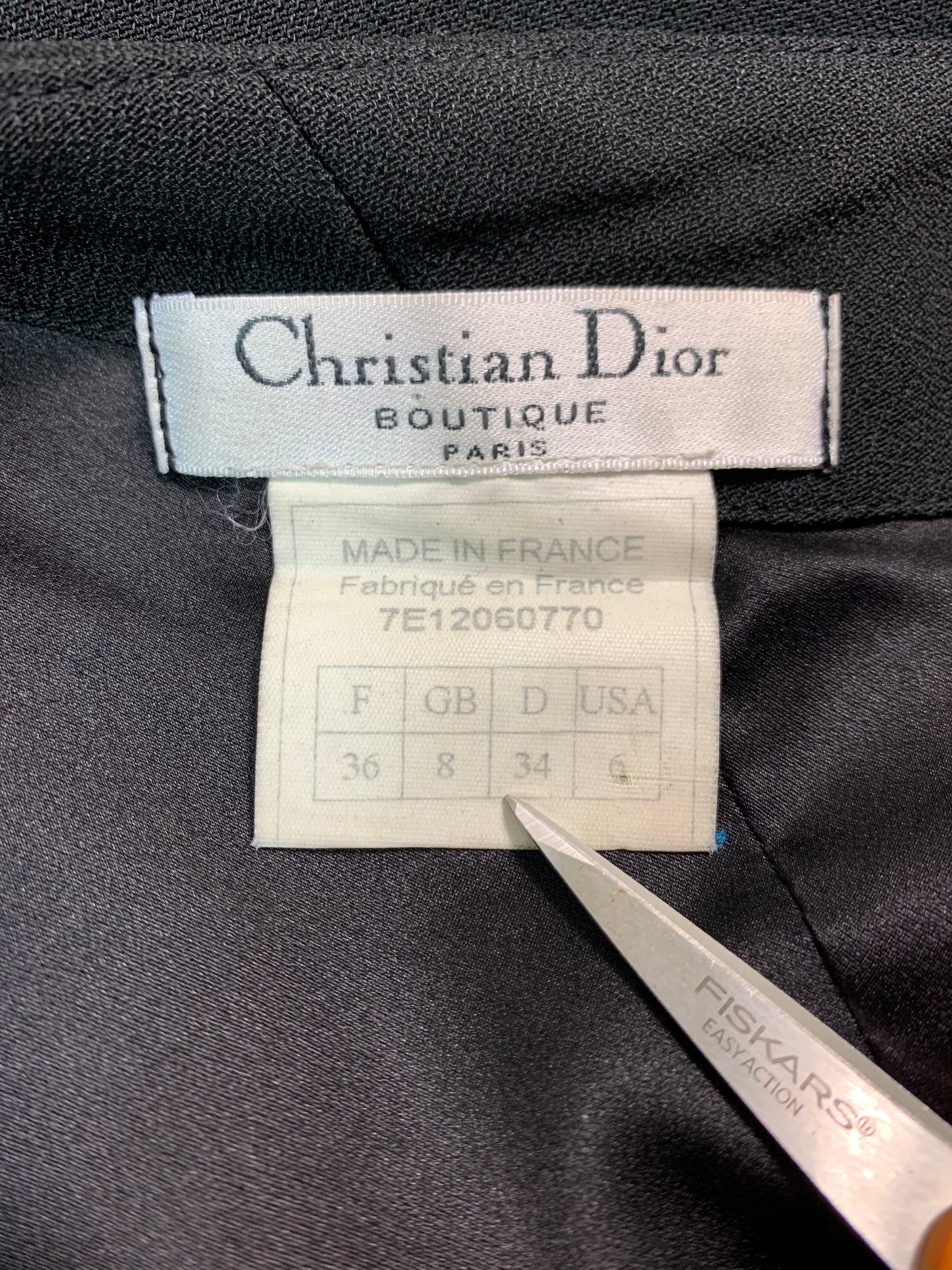 Women's S/S 1997 Christian Dior Runway Black One Shoulder Cut-Out High Slit Maxi Dress