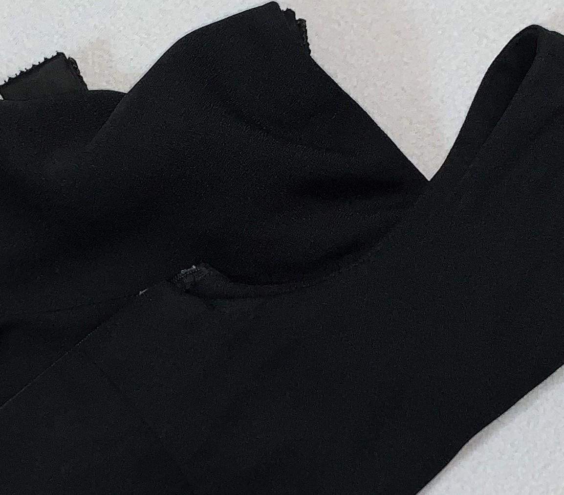 S/S 1997 Christian Dior Runway Black One Shoulder Cut-Out High Slit Maxi Dress 2