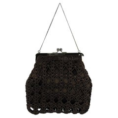 S/S 1997 Dolce & Gabbana Bown Crochet Clam Closure Mini Evening Bag
