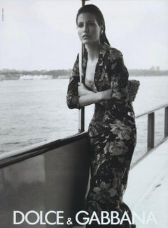 S/S 1997 Dolce & Gabbana Grey Crochet Knit Silver Frame Evening Bag