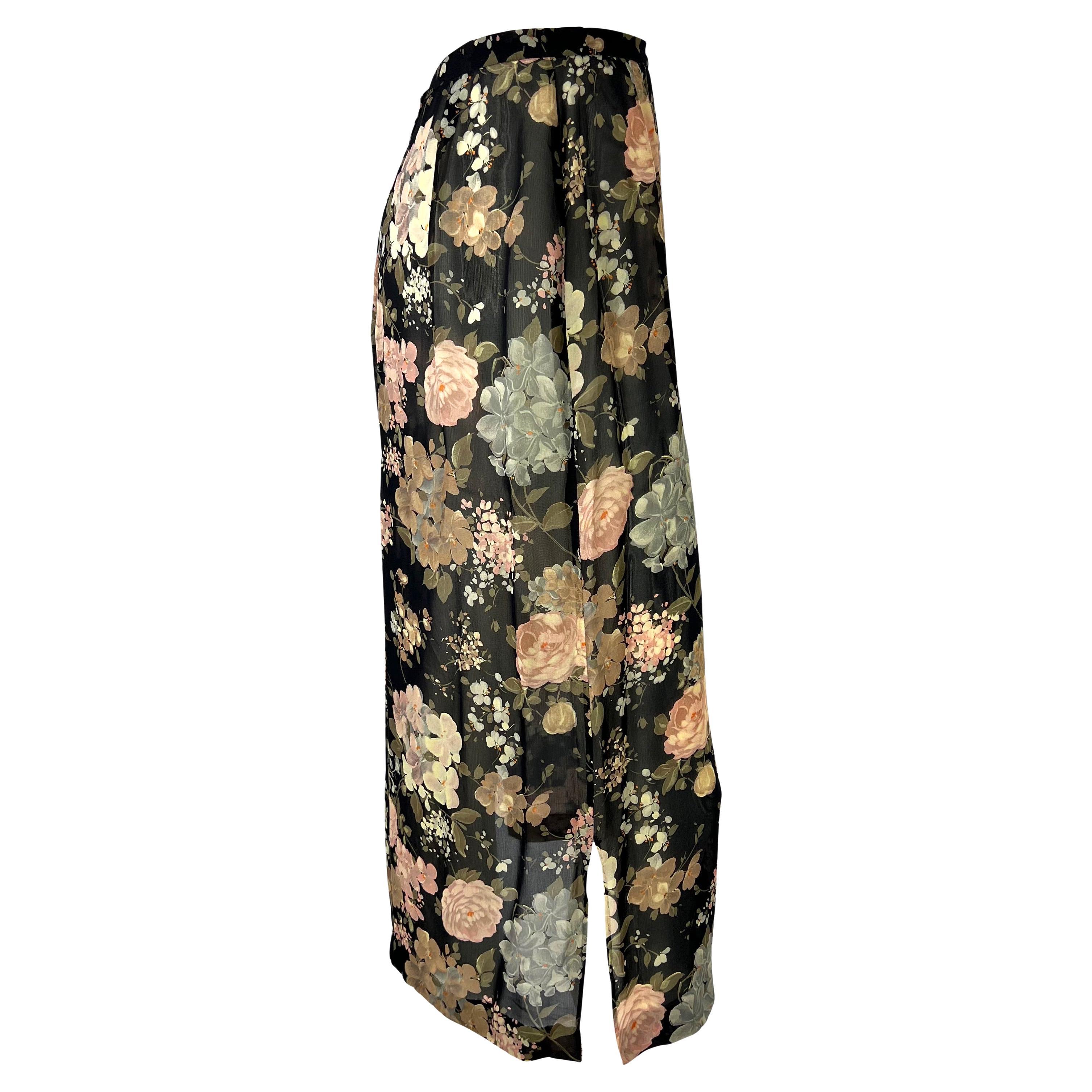 dolce and gabbana floral pencil skirt