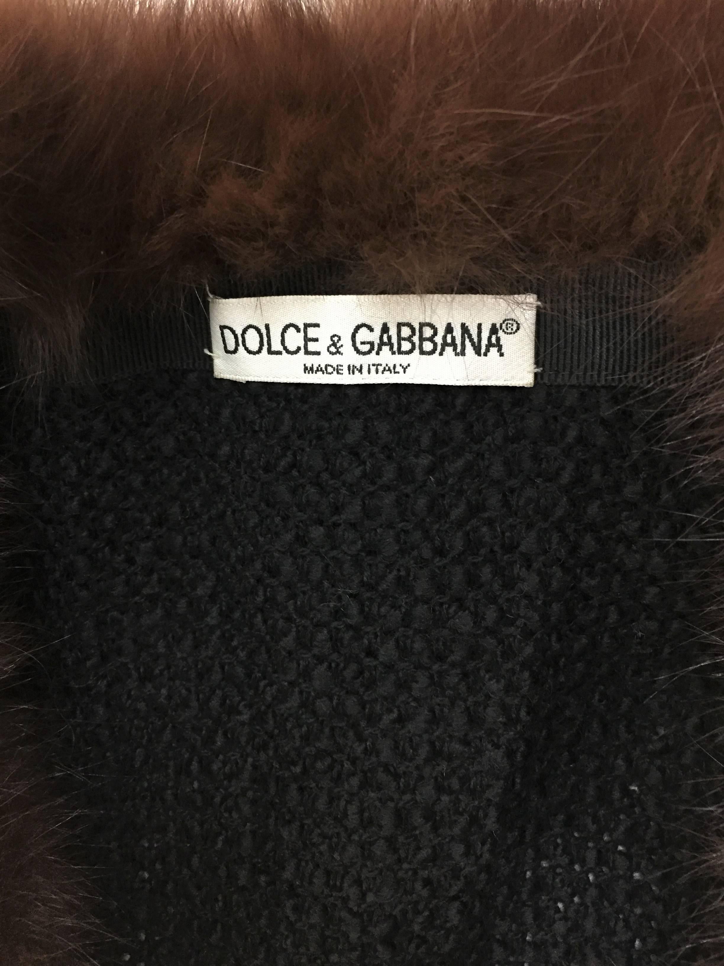 dolce and gabbana fur sweater