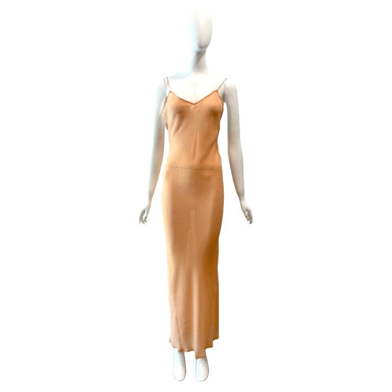 white dress knitted Womens Cosmos Cupro Slip Dress Cupro Prints Size L main image 1