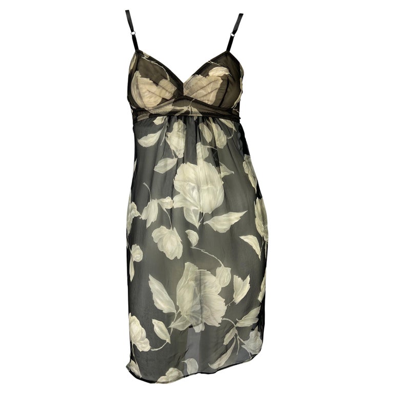 S/S 1997 Dolce and Gabbana Sheer Silk Chiffon Floral Black Mini Babydoll Dress For Sale at 1stDibs | sheer babydoll dress S/S 1997 Dolce and Gabbana Sheer Silk Chiffon Floral Black Mini Babydoll Dress For Sale at 1stDibs | sheer babydoll dress