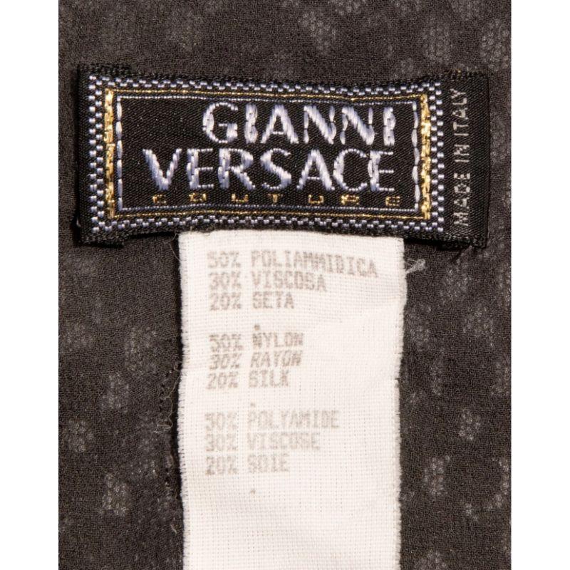 Women's S/S 1997 Gianni Versace Couture Charcoal Gray Lace Gown
