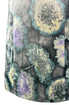 S/S 1997 Gianni Versace Silver Velvet Dandelion Tunic Dress