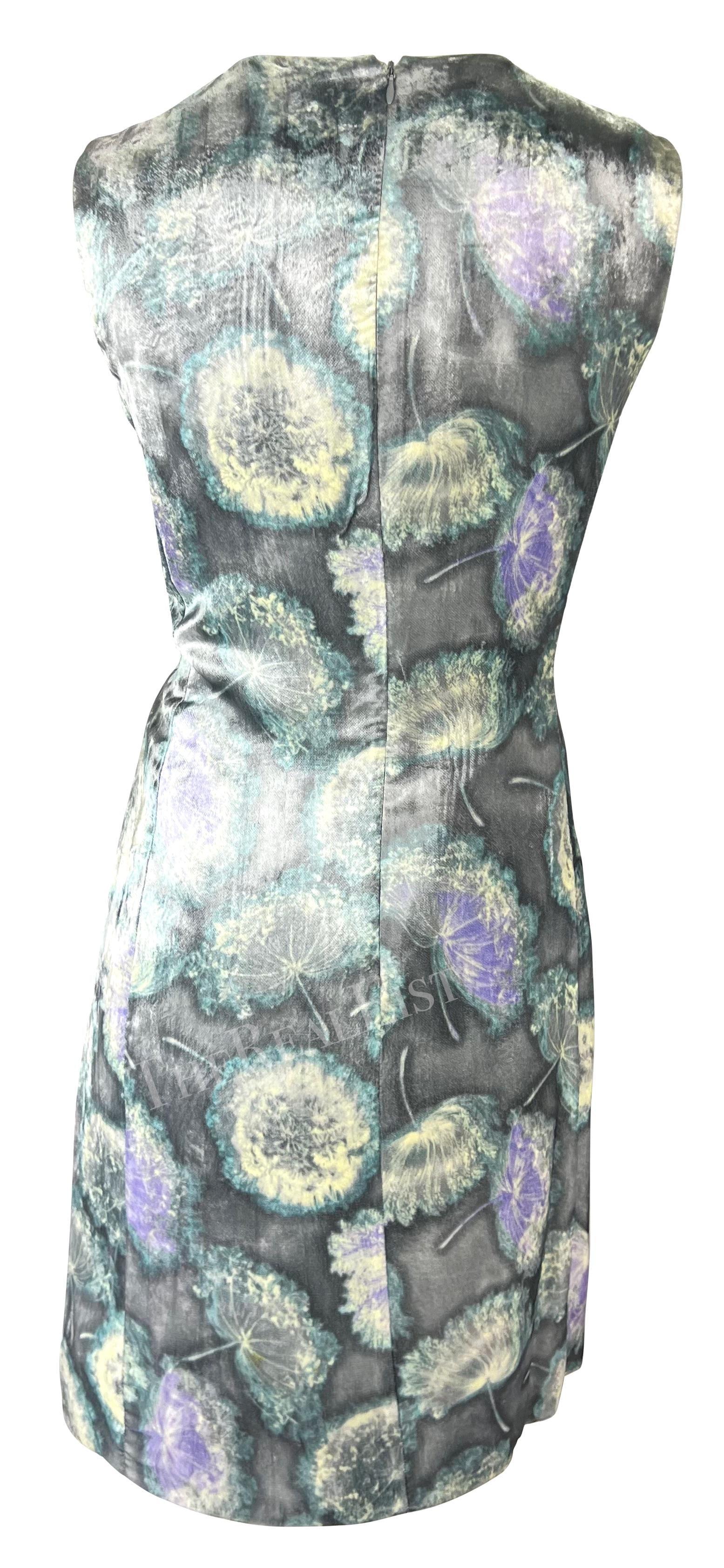 Robe tunique dandelion en velours argenté Gianni Versace, P/E 1997 Pour femmes en vente