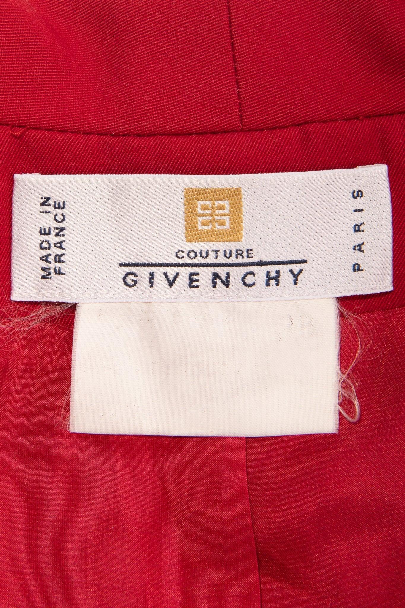 S/S 1997 Givenchy Long Red Jacket and Wrap Trouser Set 1