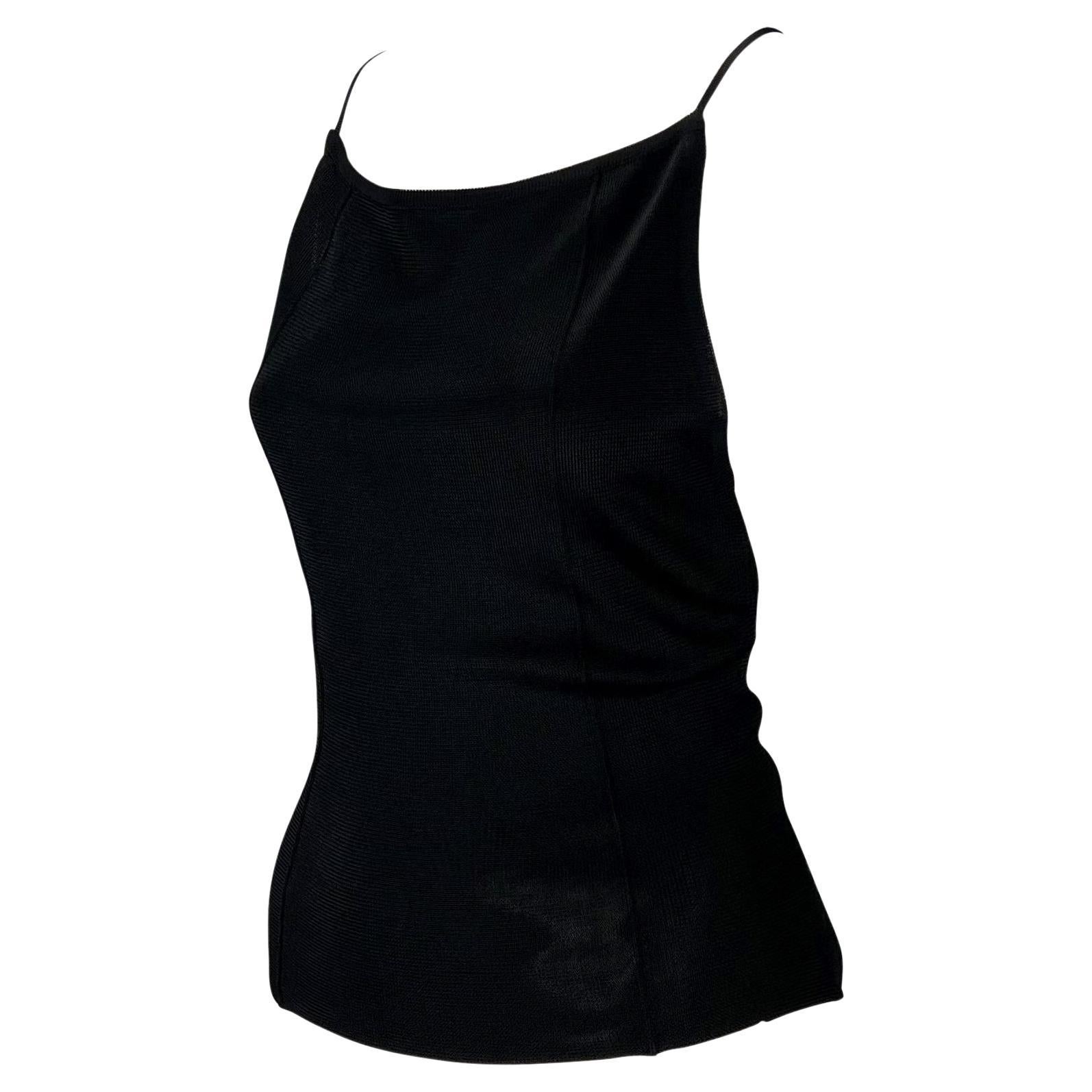 S/S 1997 Gucci by Tom Ford Backless Black Knit Viscose Semi-Sheer ...