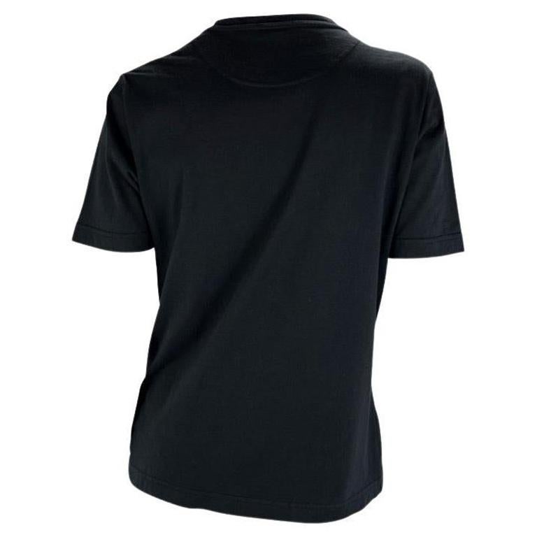 Nero Tshirt in cotone ricamata con logo 'GG' nero di Gucci by Tom Ford per la P/E 1997 in vendita