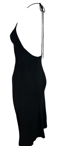 S/S 1997 Gucci by Tom Ford Black Halter Neck Mini Dress