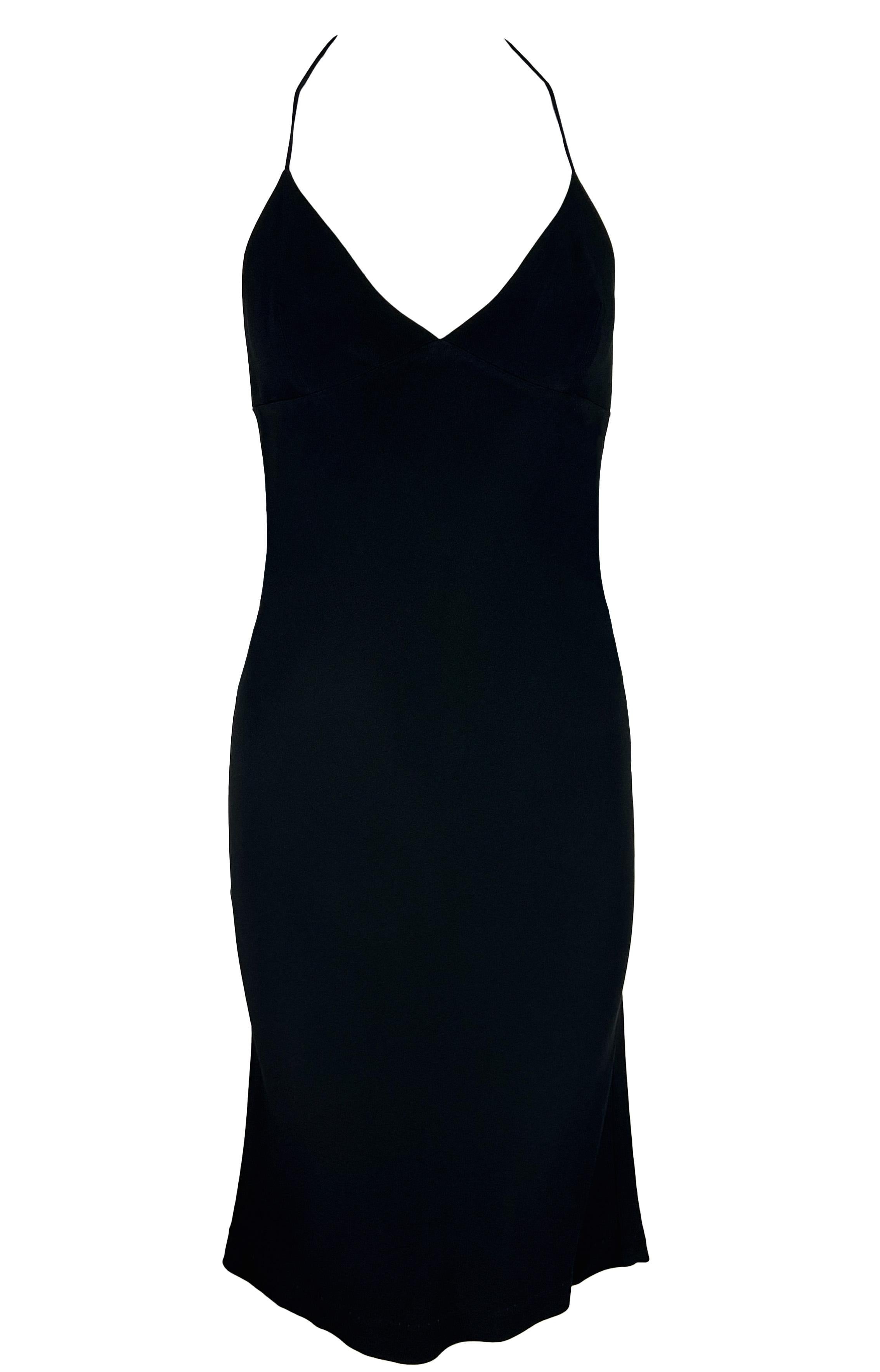 Women's S/S 1997 Gucci by Tom Ford Black Halter Neck Mini Dress For Sale